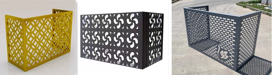 Fireproofing Decorate Air Conditioning Vent Cover CNC Carving Aluminum Facade Coverings