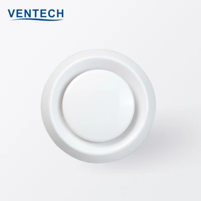 Válvula de disco de exaustão de plástico redonda difusor de ar de ventilação